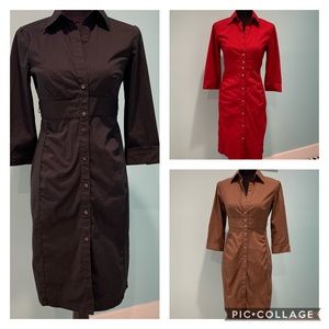 Set of 3 Express Design Studios button up dresses